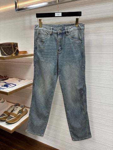 QUẦN JEANS NAM RBC PHOM ỐNG ĐỨNG WASH BẠC CAO CẤP, DENIM COTTON MỀM DÁNG