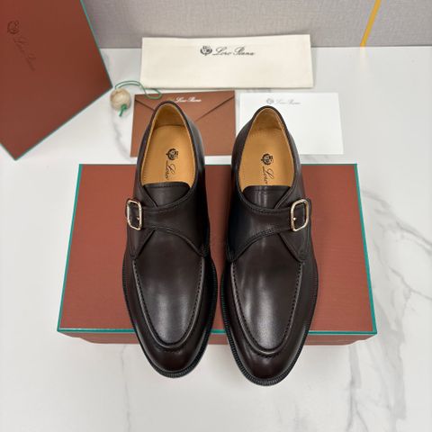 GIÀY MONK STRAP NAM L P DA BÊ WAXED CALF, MŨI APRON TOE MAY NỔI, KHÓA ĐƠN THANH LỊCH