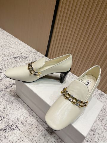 GIÀY NỮ JILS* LOAFER GÓT 5.5CM MŨI VUÔNG XÍCH KIM LOẠI