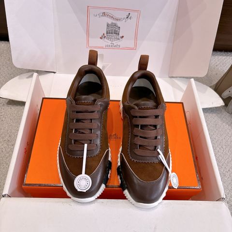 GIÀY THỂ THAO NAM NỮ HERM* BOUNCING DA HƯƠU NÂU SIÊU ÊM