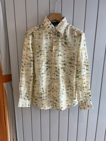 ÁO SƠ MI NAM L P LINEN ABSTRACT PRINT – PHOM RELAXED SUMMER TAILORING