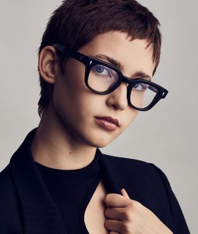 KÍNH MẮT NAM NỮ JMM* “JULIEN” – GỌNG ACETATE ĐEN BẢN THANH, RIVET BIỂU TƯỢNG, PHOM VUÔNG THANH LỊCH