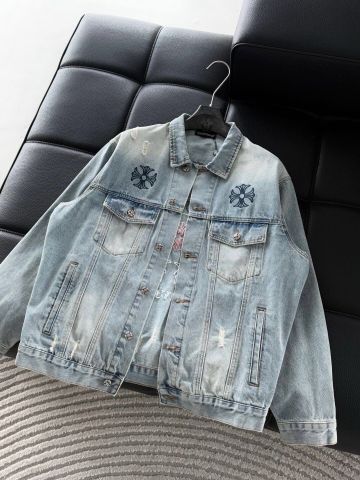 ÁO KHOÁC JEAN NAM NỮ CHR* WASH CỔ ĐIỂN