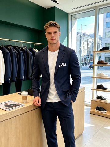 BỘ SUIT NAM L V PHOM TAILORED SINGLE-BREASTED HAI KHUY