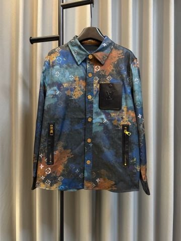 ÁO SƠ MI KHOÁC NAM LV RUNWAY STARRY MONOGRAM PHOM OVERSHIRT