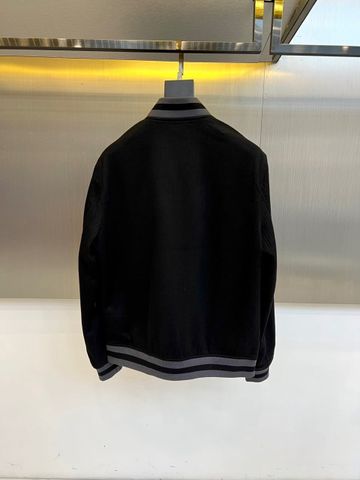 ÁO KHOÁC NAM BC* DÁNG BOMBER VÂN KẺ DỌC CỔ BO SỌC TƯƠNG PHẢN,