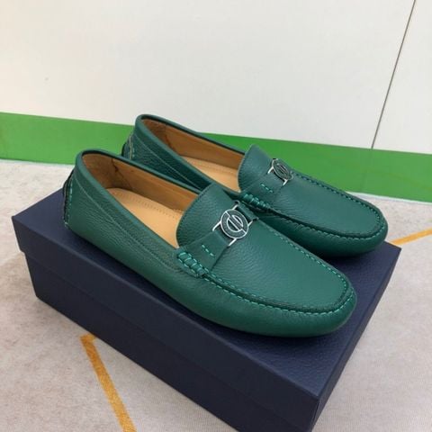 GIÀY NAM Di*or* DRIVER LOAFER HẠT ĐẬU – XANH NGỌC, DA BÊ VÂN MỊN