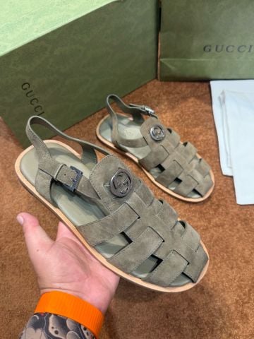DÉP SANDAL NAM G C C I LIDO INTERLOCKING G DA LỘN CAO CẤP