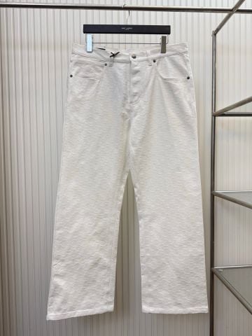 QUẦN JEAN NAM GC JACQUARD DOUBLE G TOÀN THÂN PHOM ỐNG ĐỨNG SANG TRỌNG