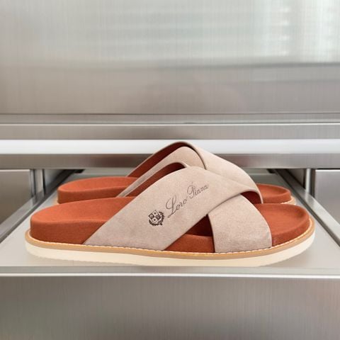 DÉP NAM L P CROSS-STRAP SUEDE LEATHER ĐẾ 3CM – FORM SUMMER LUXURY RELAXED