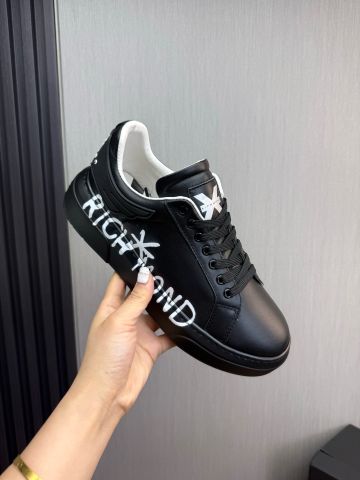 GIÀY SNEAKER NAM JR LOGO-STAMP DA BÒ PHOM LOW-TOP CÁ TÍNH