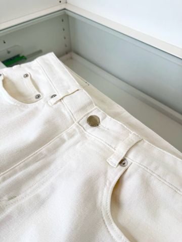QUẦN JEANS NAM A M TRẮNG WASHED COTTON STRETCH