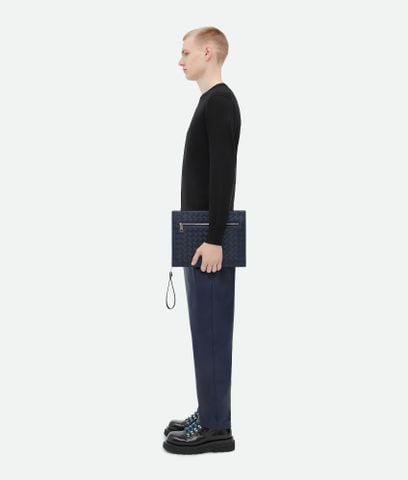 CLUTCH CẦM TAY NAM BV INTRECCIATO DÁNG DOCUMENT