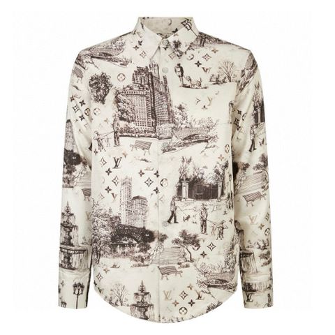 ÁO SƠ MI UNISEX L V HỌA TIẾT MONOGRAM CITY WALK