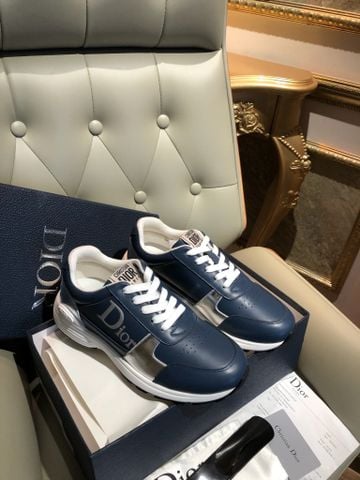 GIÀY NAM DIOR* SNEAKER NAVY–BẠC | FORM GỌN NHẸ, LOGO BẢN TO