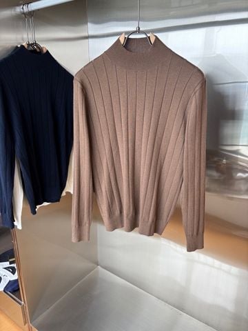 ÁO LEN NAM BSW* GÂN DỌC CỔ MOCK NECK – SỢI SIÊU MỊN