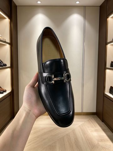 GIÀY LOAFER NAM F G GANCINI BIT MŨI VUÔNG NHẸ DA BÊ TRƠN