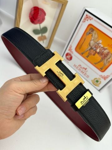 THẮT LƯNG NAM H M KHÓA H BẢN LỚN – DÂY DA BÒ HAI MẶT 3,8 CM