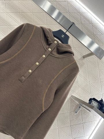 BỘ NỮ LEN HOODIE & QUẦN SUÔNG MIUM TÔNG NÂU THANH LỊCH*