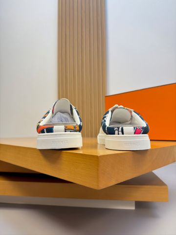 GIÀY SỤC SNEAKER NAM H M PHOM MULE PHỐI TOILE HỌA TIẾT & DA BÊ VÂN HẠT