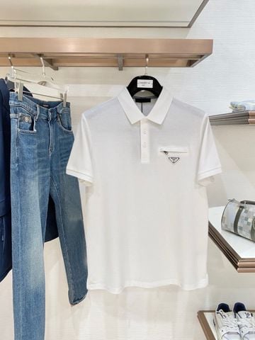 ÁO POLO NAM PRD PHỐI ZIP NGỰC LOGO TAM GIÁC NỔI BẬT PHOM GỌN CHỈN CHU