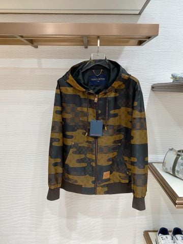 ÁO KHOÁC NAM L V HOODIE ZIP CAMOUFLAGE MONOGRAM DAMIER ĐẬM CHẤT NHẬN DIỆN