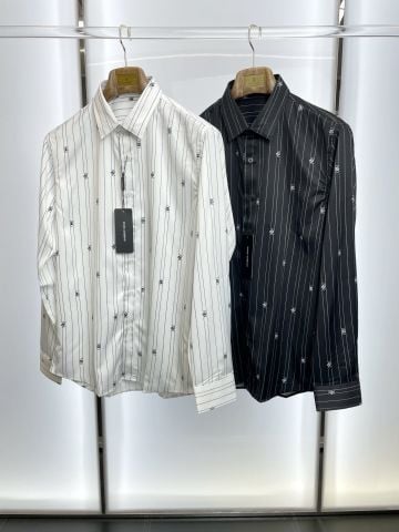 ÁO SƠ MI NAM DG SỌC DỌC PHỐI MONOGRAM TINH GỌN PHONG THÁI Ý