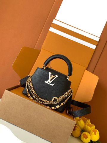 TÚI XÁCH NỮ LV* CAPUCINES BB TAURILLON – TRILOGY CHAIN GOLD