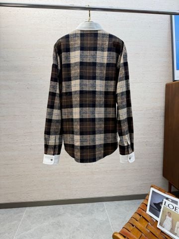 ÁO SƠ MI NAM L V JACQUARD CARO CỔ TRẮNG SANG TRỌNG