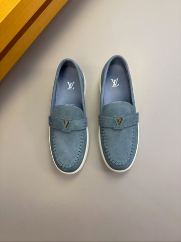 GIÀY LOAFER NAM L V  PHOM MOCCASIN THỂ THAO DA BÊ GRAINED LEATHER