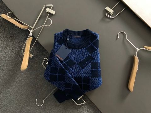 ÁO LEN NAM L*V * ARGYLE XANH THU ĐÔNG 2025, HOẠ TIẾT CARO XANH