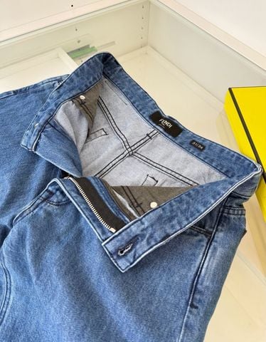 QUẦN SHORT NAM F D DENIM FIVE-POCKET WASHED BLUE PHOM ỐNG ĐỨNG TRẺ TRUNG CAO CẤP