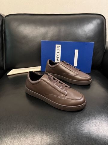 GIÀY SNEAKER NAM JM WESTON* ON TIME DA BÊ PHOM TENNIS LOW-TOP THANH LỊCH