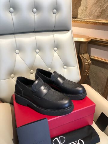 GIÀY NAM LOAFER VAL GENTLEGLAM DA LỲ ĐEN PHỐI CANVAS HOẠ TIẾT THANH LỊCH