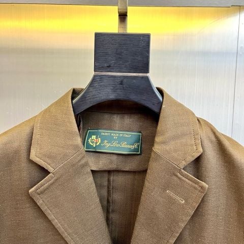 ÁO BLAZER NAM LP CHẤT LIỆU LINEN PHA LỤA HOẠ TIẾT XƯƠNG CÁ PHOM ĐƠN TÂY LỊCH LÃM