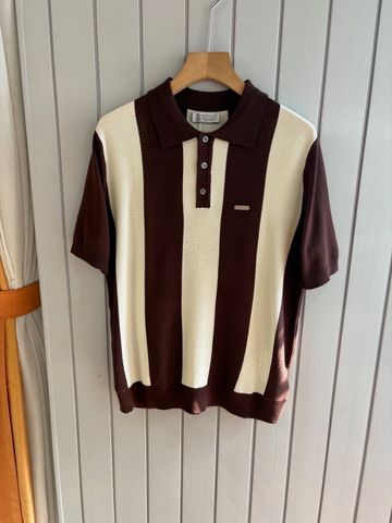 ÁO POLO NAM BC DỆT KIM JACQUARD QUẢ TRÁM PHỐI SỌC DỌC THANH LỊCH