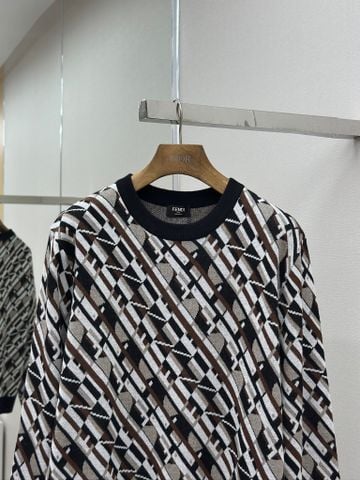 ÁO LEN NAM FEN* OPTICAL JACQUARD 3D, CỔ TRÒN CHUẨN FORM