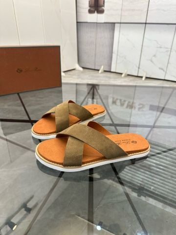 DÉP NAM L P SUMMER WALK CROSS-STRAP DA MÀI NHÁM PHOM SLIP-ON THƯ THÁI