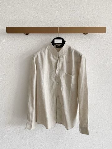 ÁO SƠ MI NAM L P CỔ ĐỨNG LINEN 100%