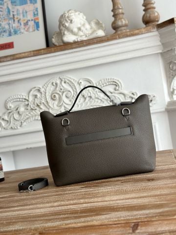 TÚI NAM NỮ H M 24/24 MINI DA TOGO 29CM PHOM HALF-STITCH ĐẲNG CẤP ẤN TƯỢNG