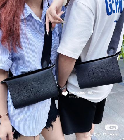 TÚI ĐEO CHÉO NAM NỮ HERM* VIDEPOCHES DÁNG HỘP SANG TRỌNG