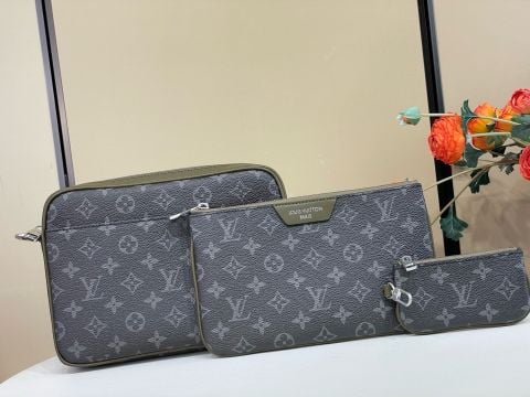 TÚI NAM NỮ L V TRIO MESSENGER MONOGRAM ECLIPSE 3-IN-1 PHONG CÁCH STREET-LUXURY