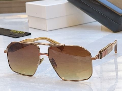 KÍNH UNISEX BALM SOLDIER – GỌNG ĐEN VIỀN VÀNG, MẮT GRADIENT CAO CẤP