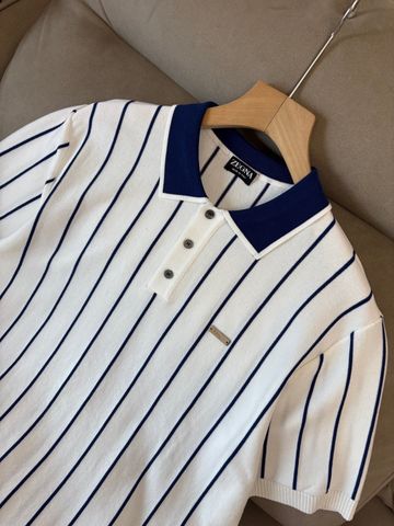 ÁO POLO NAM DỆT KIM SỌC DỌC PHỐI CỔ TƯƠNG PHẢN THANH LỊCH