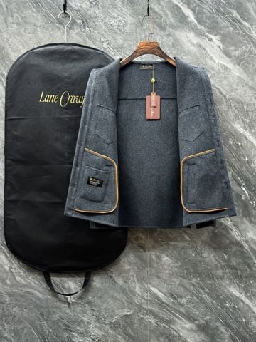 ÁO KHOÁC NAM LP PHOM ÁO KHOÁC NGẮN CỔ BẺ TỐI GIẢN