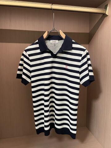 ÁO POLO NAM BRN* SỌC NGANG CỔ DỆT GÂN MOTIF THÊU TƯƠNG PHẢN
