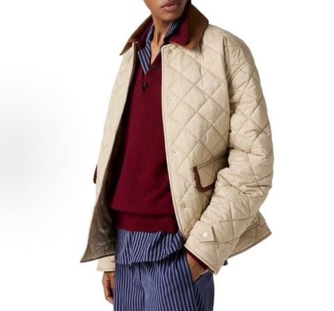 ÁO KHOÁC CHẦN BÔNG NAM NỮ MM DÁNG CỔ BẺ QUILTED PHOM RỘNG