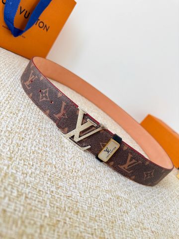 THẮT LƯNG NAM LV* MONOGRAM NÂU 3.8CM – KHÓA KIM LOẠI BỀN MÀU, ĐA DỤNG 2 MẶT