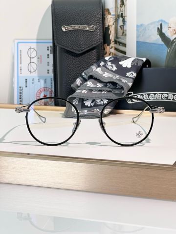 KÍNH NAM NỮ Chrome* Hearts* – DÁNG TRÒN CỔ ĐIỂN, CHI TIẾT BẠC 925 TINH XẢO