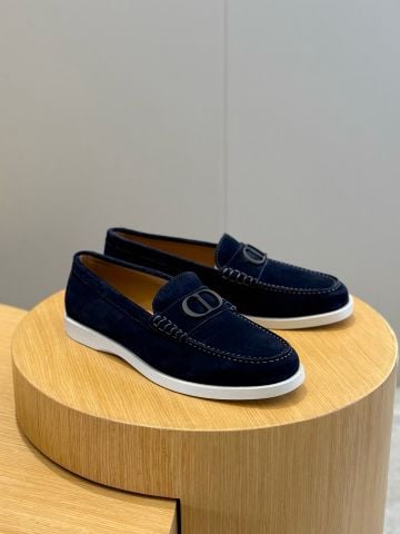 GIÀY NAM LOAFER DIO* GRANVILLE DA LỘN NAVY ĐẾ TRẮNG
